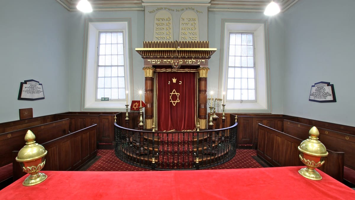 View of the synagogue interior from the gallery